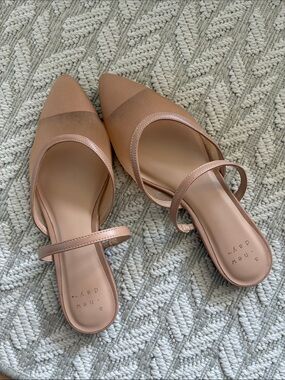 Target “a new day” Nude Mesh Pointed-Toe Mary Jane Flats with Strap-size 7.5